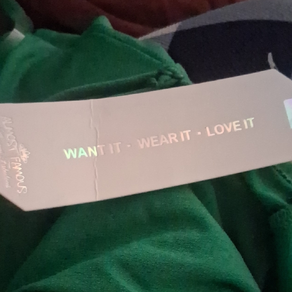 NWT Almost Famous Vibrant Green Cowl Neck High-Low Dress XL - Picture 4 of 9